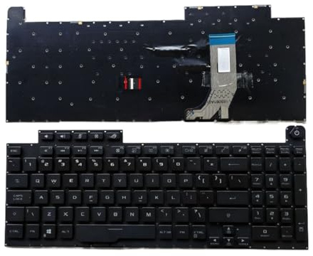 FDMOZRE US Spanisch Latein Laptop RGB Tastatur Für ASUS für ROG für Strix G17 G731 G731G G731GV G731GT G731GU G712LU G712LV G712LW G712(Silver)