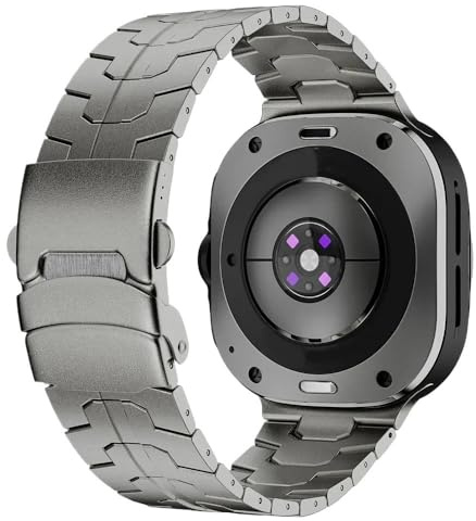 YOLIONU Lückenloses Edelstahlarmband für Samsung Galaxy Watch Ultra 47 mm Band Herren Luxusarmband(Ti)