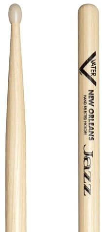 Vater Drumsticks VHNOJN - New Orleans Jazz American Hickory Serie - Tropfenförmige Nylonspitze