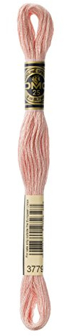 DMC 117-3779 Mouline Stranded Cotton Six Strand Embroidery Floss Thread, Light Terra Cotta, 8.7-Yard