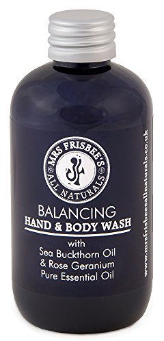 Balancing Hand & Body Wash with Rose Geranium Pure Essential Oil & Aloe Vera/Handmade/Natural/Vegan (100ml)