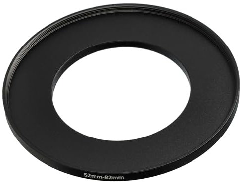 vhbw Step-Up-Ring Adapter von 52 mm auf 82 mm für Kamera Objektiv - Filteradapter, Metall, Schwarz