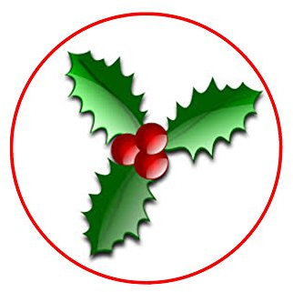 Christmas Holly 7, Weihnachten Stechpalme, Essbare PREMIUM Dicke GEZUCKERTE Vanille, Wafer Reispapier Cupcake Toppers/Dekorationen