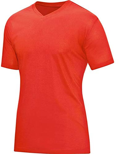 JAKO Herren T-Shirt V-Neck, Flame, M, 6113