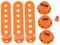 KAISH Orange ST Strat Pickup Covers Knöpfe und 5 Wege Switch Tip Cap