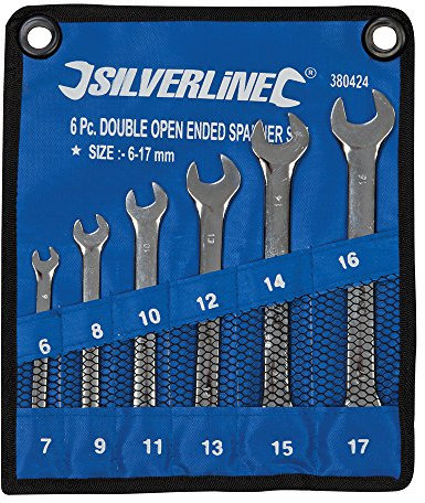 Silverline 380424 Open-Ended Spanner Set 6pce 6 - 17 mm