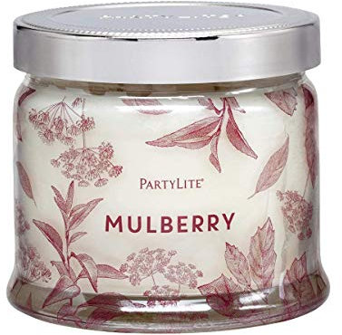 PARTYLITE PartyLite Maulbeer-Duftglaskerze mit dreifachem Docht