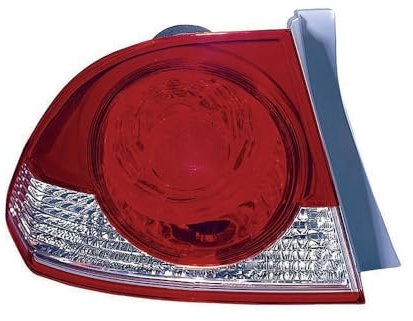 Depo 2201945 Exterior Tail Lamp without Bulb Holder - White