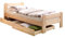 TiCAA Einzelbett Gästebett, Funktionsbett für Schlafzimmer, Kinderzimmer Kiefer Massivholz Bettgestell 90 x 200