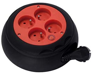 CHACON Enrouleur de câble 4 m - cassette 89101 Noir