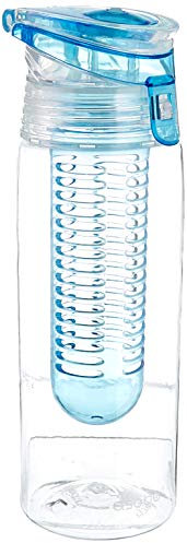 ASOBU Botella de agua 600 ml Pure Flavor 2 Go/Libre de BPA/Botella de gran capacidad con tapa atornillable/Copoliéster de larga duración