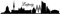 skyline4u Wandtattoo Leipzig Skyline mehrere Größen in 6 Größen und 19 Farben (50x11,7cm schwarz)