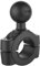 Ram Mounts RAM-B-408-75-1U Alluminio Centro di Coppia Base Su Rotaia, Taglia B, Nero