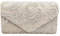 PB-SOAR Elegant Damentasche Clutch Abendtasche Brauttasche Umhängetasche Handtasche mit Spitze, 8 Farben auswählbar (Aprikose)