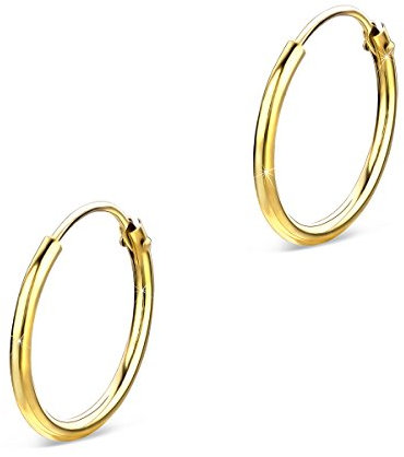 Orovi Damen Gold -Creolen Ohrringe GelbGold Ohrringe 14 Karat (585) Ohr-Schmuck