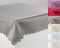 Tischdecke Tischtuch Tafeldecke DAMAST Punkte Fleckversiegelt Gastronomie Farbe Grau Maße 160x260 oval