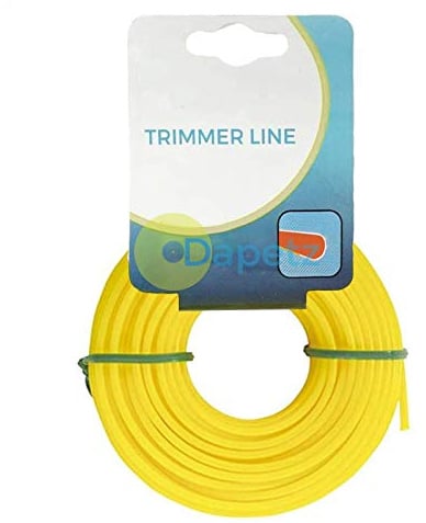 Dapetz 2.4mmx15m Kreis Nylon Garten Hecke Hand Grastrimmer Schneidedraht Draht Nachfüller