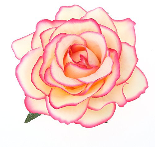 2 in 1 Künstliche Große Rose Haarnadel Haarspangen Brosche für Frauen Party (Antike Farbe)