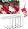 Yotako Weihnachtsstrumpf Halter für Kamin, 6 Stück Nikolausstrumpf Haken, Kaminhaken Weihnachtsstrumpfclips Mantel Haken für Home Weihnachtsfeier Dekoration und hängende Handtaschen(Silber)
