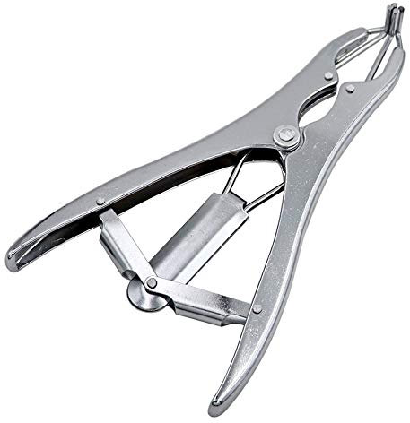 M.Z.A Pince de Castration animale Pince de coupe de queue de cochon en acier Pince de coupe de queue de castration pour bovins ovins, ouverture du ballon