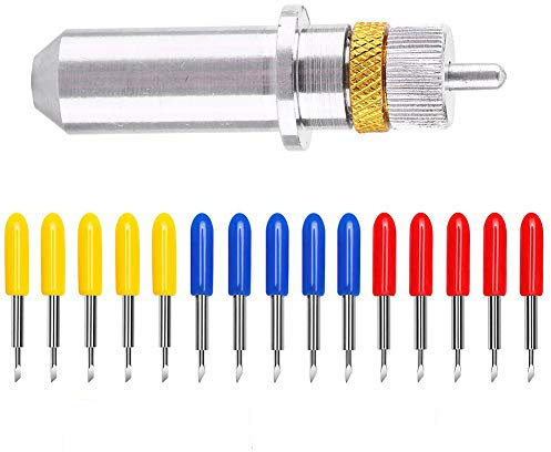 Roland Typ Hartmetallklinge 30/45/60 Grad (15 Stück) für Roland Plotter Cutting Vinyl Film mit Klingenhalter