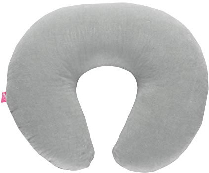 MOTHERHOOD Bezug für Stillkissen Premium, Öko-Tex Standard - aus Baumwoll-Velour! (hellgrau 2019)