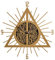 Elbenwald Harry Potter Wanduhr Heiligtümer des Todes Deathly Hallows Symbol 26,5 x 29 x 3,5 cm Gold schwarz