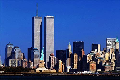 LIXANG DIY 5D Diamantmalerei,World Trade Center New York Strass Stickerei Bilder Bilder Kunsthandwerk Für Heimtextilien 40x50cm