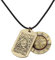 FAADBUK Anime Bronze Straw Hat Luffy Keychain Necklace Cosplay Fans Gift (Luffy Hat Black Rope)