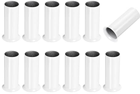 sourcing map Candle Socket Covers, 3 Inch Tall Chandelier Sleeves Bulb Light Base Holder, White Pack of 12