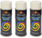 VE-INDUSTRIES Lot de 3 bombes de peinture selon RAL - 400 ml - Vernis coloré pour bois, métal (7035 gris clair)
