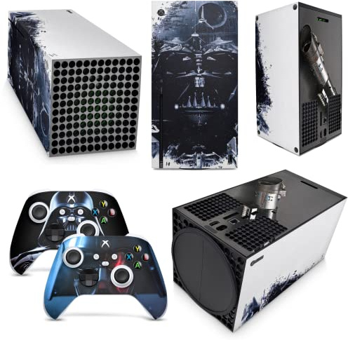 GNG Darth Skins Compatible with Xbox Series Series X Console Decal Vinal Sticker + 2 Controller Set
