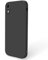 Meliya 1 Pièces Coque Compatible avec iPhone XR, Étui en Silicone avec Doublure en Microfibre Souple, Conception Spéciale de Bord Droit, 6.5,Noir