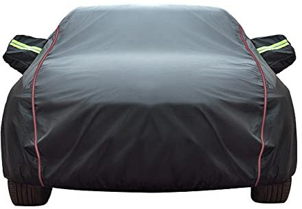 Autoabdeckung Vollgarage für FIAT 500 C Cabrio (2011-), Premium Autoplane aus hochwertigem und wasserdichtem Material Innenfutter aus Baumwolle(Color:A,Size:)