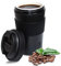 Klaraber Tazza da viaggio in ceramica con coperchio, tazza portatile in ceramica con manica, a tenuta stagna, foderata in ceramica, tazza da viaggio riutilizzabile, 350 ml (nero)