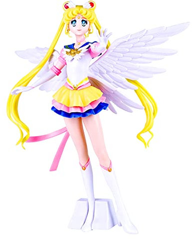 FAMILIO Sailor Moon Tsukino Usagi Figur Anime Statue Character Model Tsukino Usagi Collectible Gift Desktop Dekoration for Sailor Moon Fans 23 cm Auto Dekor Geschenk