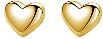 SLUYNZ 925 Sterling Silber 8MM Fette Herz Ohrringe Ohrstecker für Frauen Damen Hollow Süße Liebe Ohrstecker Ohrringe
