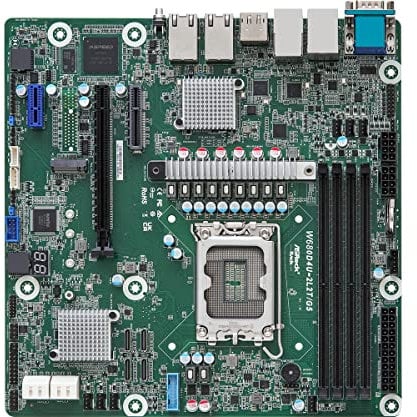 AsRock Rack W680D4U-2L2T/G5 Micro-ATX Server Motherboard Single Socket 12th & 13th Gen Intel® Core™ Series Processors (LGA 1700) W680 Dual 10G LAN PCIe 5.0