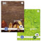 Staufen Design Collegeblock - DIN A4, Lineatur 28 (kariert mit Randlinien), 2 Blöcke je 100 Blatt, 4-fach Lochung, 70 g/m² Recyclingpapier