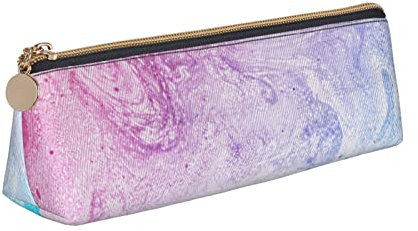 Astuccio colorato in marmo pastello rosa blu viola stampa astuccio in pelle grande capacità astuccio per penne cosmetiche forniture scolastiche