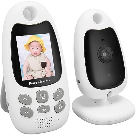Caméra de Surveillance pour bébé, Moniteur pour bébé, 100-240V, Nocturne à Faible Latence, écran de 2 Pouces avec Son de Caméra pour la Maison (Prise UE)