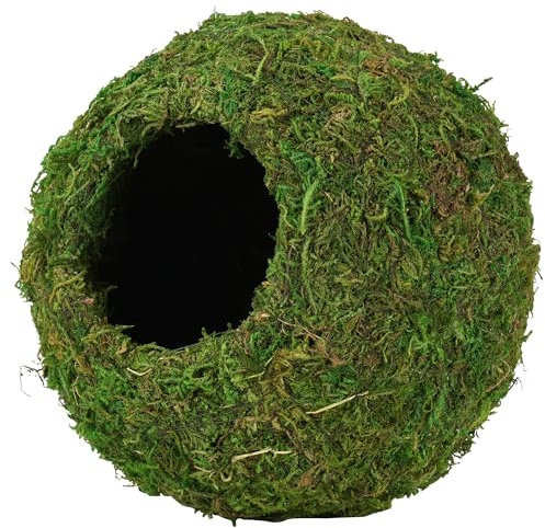 USMOLA Mooshöhlen, künstliches grünes Moos-Höhlen-Versteck für Haustier-Reptilien, Frösche und Schlangen, Terrarium- und Vivarium-Dekoration, Haubengecko-Tank-Dekor (15,2 cm – Waldgrün)