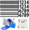 300 PCS Vinyl Number Stickers, 2” Waterproof, Consecutive 0-9 Labels - Self-Adhesive, No Residue - Office, Classroom, Indoor, Boxes, Storage (15 Sheets, Black)