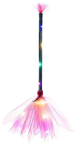 Glow in the Dark LED Broom Decoration - Halloween Festival Costume Cosplay Props