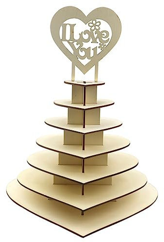 MAGICLULU 1stk Bandejas Decorativas Schokoladenturm Aus Holz Bandejas Para Comida Hochzeits-dessertständer Pralinenständer Für Die Hochzeit Bankett Ornamente Hölzern Kuchen