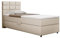 Boxspringbett Reve, 90x200 Polsterbett mit Bettkast und Topper - beige