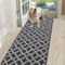 SHACOS Teppich Läufer 50x150 cm, rutschfest, Teppichläufer Flur Waschbar, Flurläufer Modern, Küchenteppich, Teppich Läufer für Flur, Küche, Eingang, Schwarz
