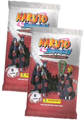 Generisch Panini Naruto Shippuden Karten - Akatsuki Attack Trading Cards (2024) - Sammelkarten - 2 Booster