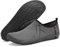 BARFULKER Badeschuhe Herren Damen Wasserschuhe Neopren Schwimmschuhe Strandschuhe Schnell Trocknend Aquaschuhe rutschfest Leicht BarfußSchuhe,Dunkelgrau 38 EU