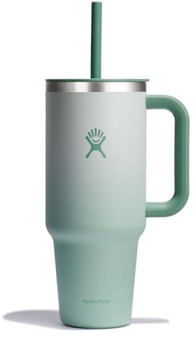 Hydro Flask 40 Oz Travel Tumbler with Handle, Lid and Straw - Insulated Stainless Steel in Matcha Ombre